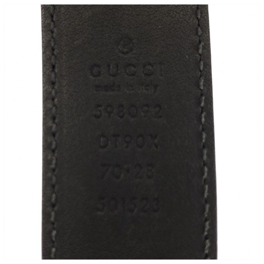 Gucci Interlocking G 70 Black Leather Belt — view 6