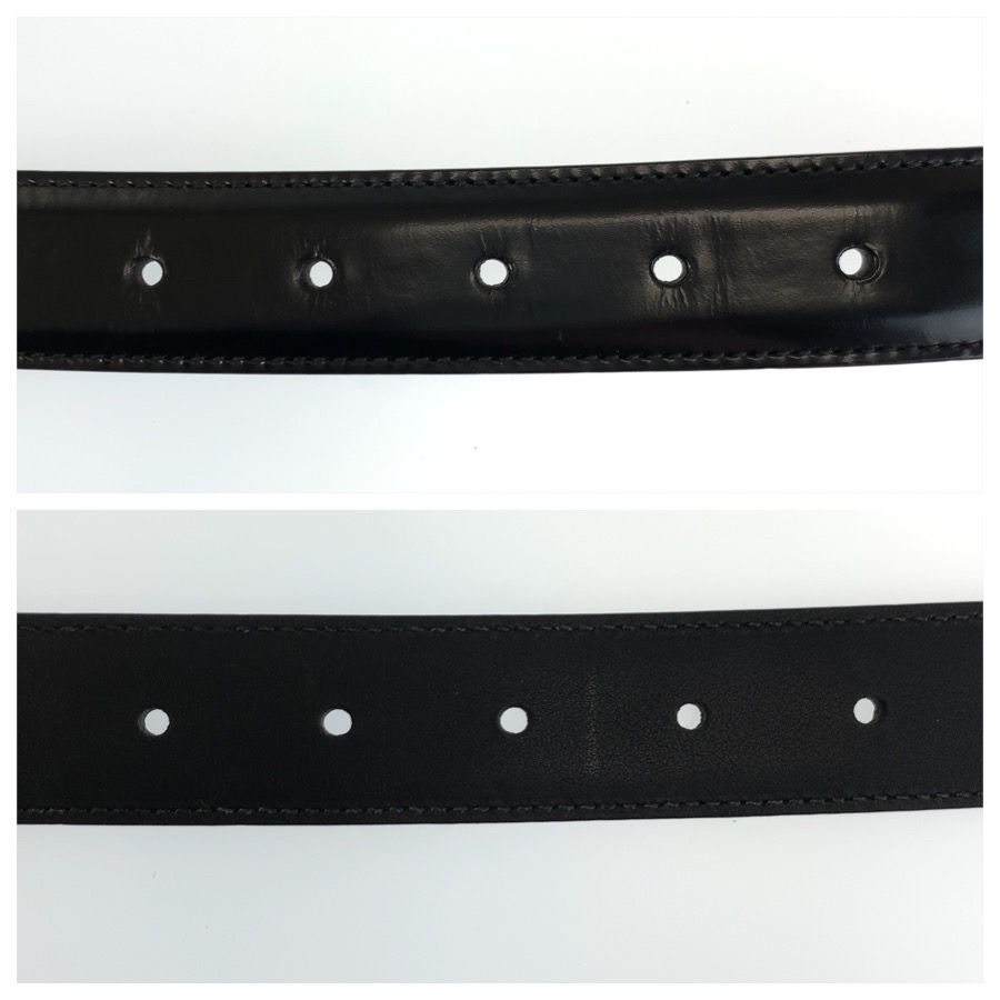 Gucci Interlocking G 70 Black Leather Belt — view 8
