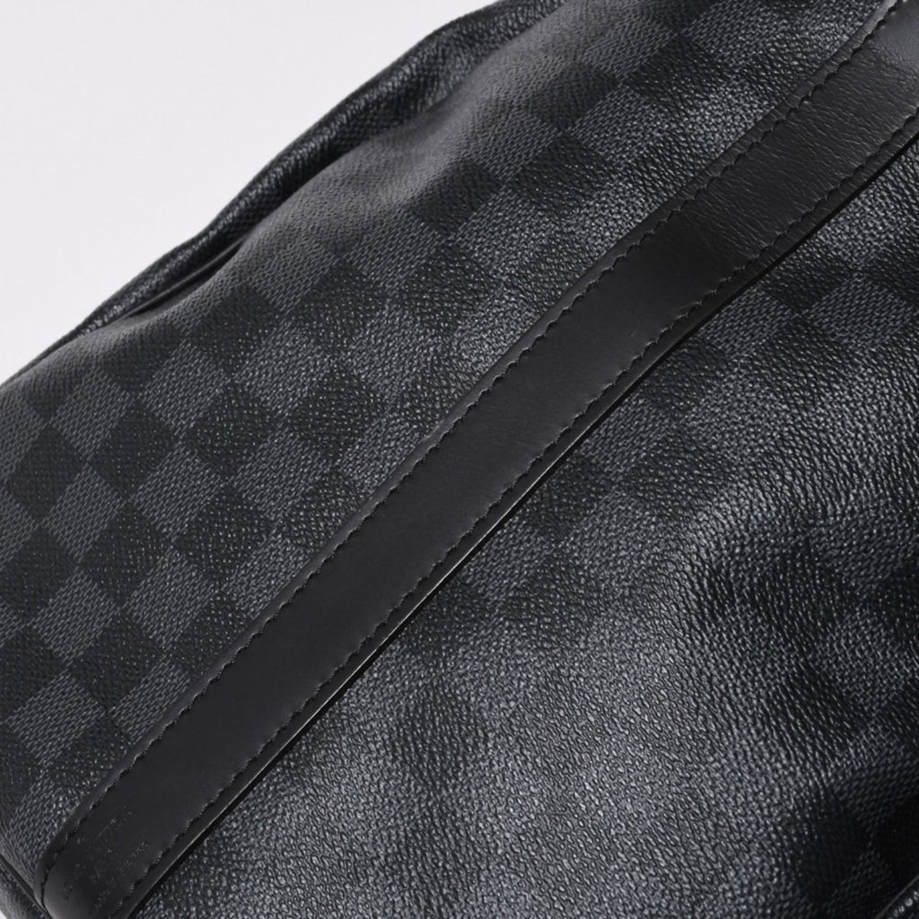 Louis Vuitton Keepall Bandouliere 55 Boston Bag Damier Graphite Black — view 8