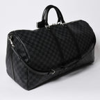 Louis Vuitton Keepall Bandouliere 55 Boston Bag Damier Graphite Black — view 3