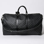 Louis Vuitton Keepall Bandouliere 55 Boston Bag Damier Graphite Black