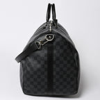 Louis Vuitton Keepall Bandouliere 55 Boston Bag Damier Graphite Black — view 4