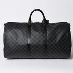 Louis Vuitton Keepall Bandouliere 55 Boston Bag Damier Graphite Black — view 2