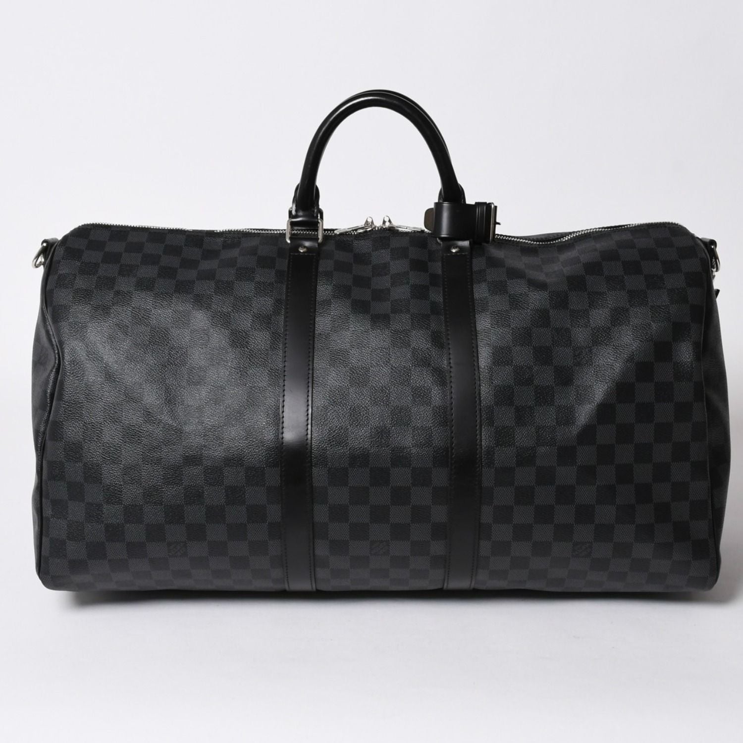 Louis Vuitton Keepall Bandouliere 55 Boston Bag Damier Graphite Black — view 2