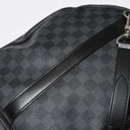 Louis Vuitton Keepall Bandouliere 55 Boston Bag Damier Graphite Black — view 7