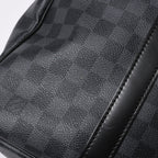 Louis Vuitton Keepall Bandouliere 55 Boston Bag Damier Graphite Black — view 8