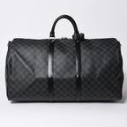 Louis Vuitton Keepall Bandouliere 55 Boston Bag Damier Graphite Black — view 2