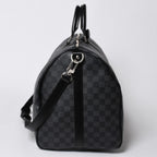 Louis Vuitton Keepall Bandouliere 55 Boston Bag Damier Graphite Black — view 4