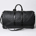 Louis Vuitton Keepall Bandouliere 55 Boston Bag Damier Graphite Black