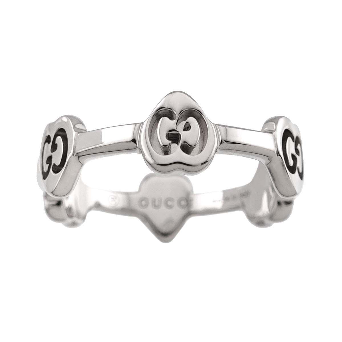 Gucci Icon Heart Ring 18k White Gold — view 2