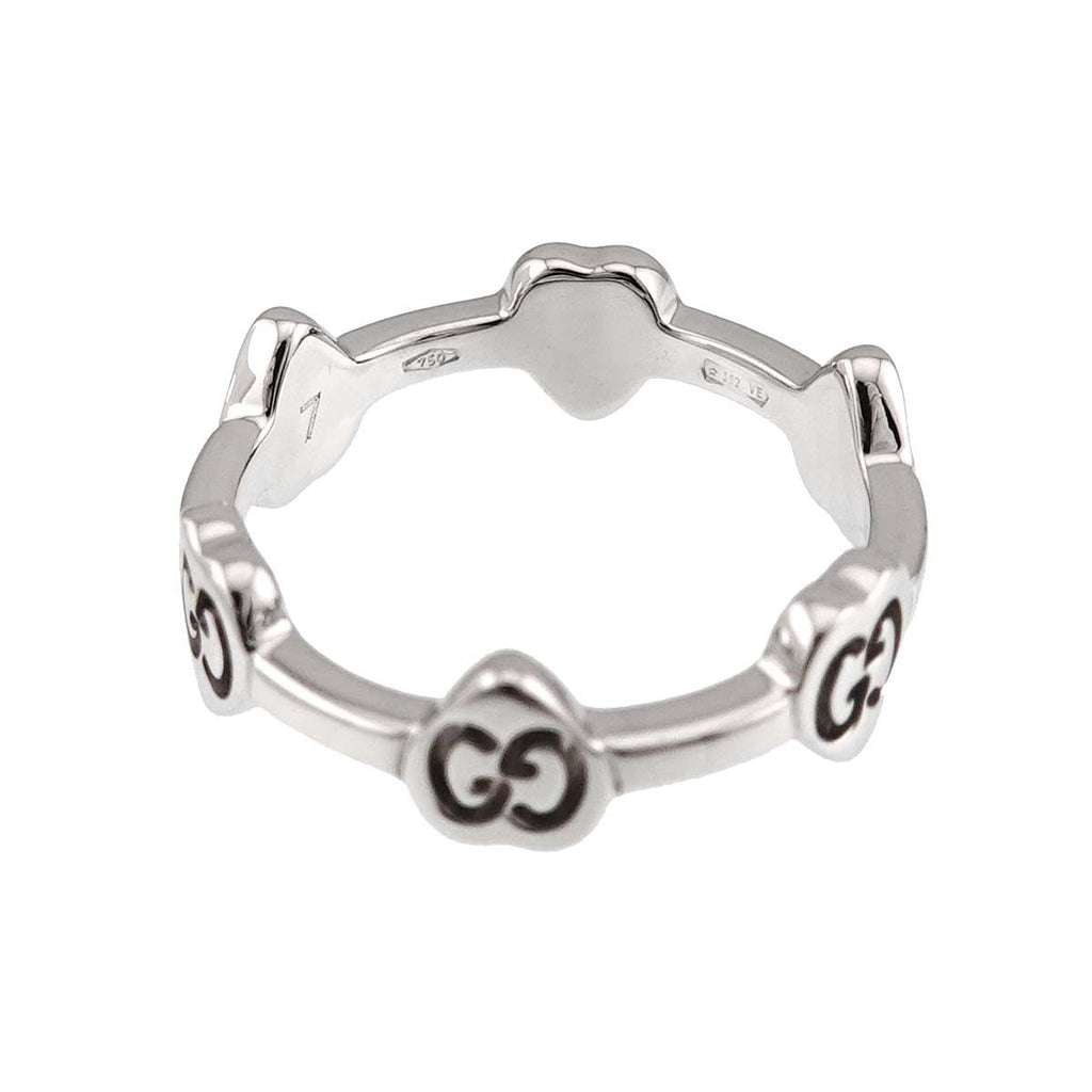 Gucci Icon Heart Ring 18k White Gold — view 3