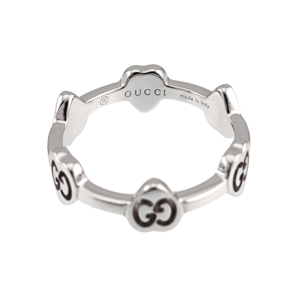 Gucci Icon Heart Ring 18k White Gold — view 4