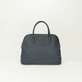 Hermes Bolide 35 Tote Shoulder Bag Courchevel Navy Gold 2-Way