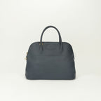 Hermes Bolide 35 Tote Shoulder Bag Courchevel Navy Gold 2-Way