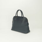 Hermes Bolide 35 Tote Shoulder Bag Courchevel Navy Gold 2-Way — view 2