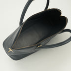 Hermes Bolide 35 Tote Shoulder Bag Courchevel Navy Gold 2-Way — view 8