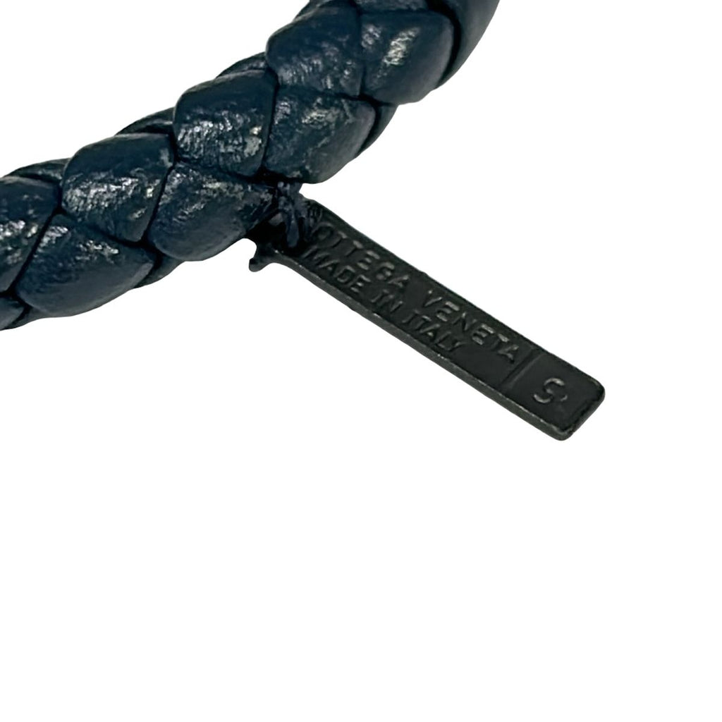 Bottega Veneta Bangle Leather Dark Navy Bracelet — view 5