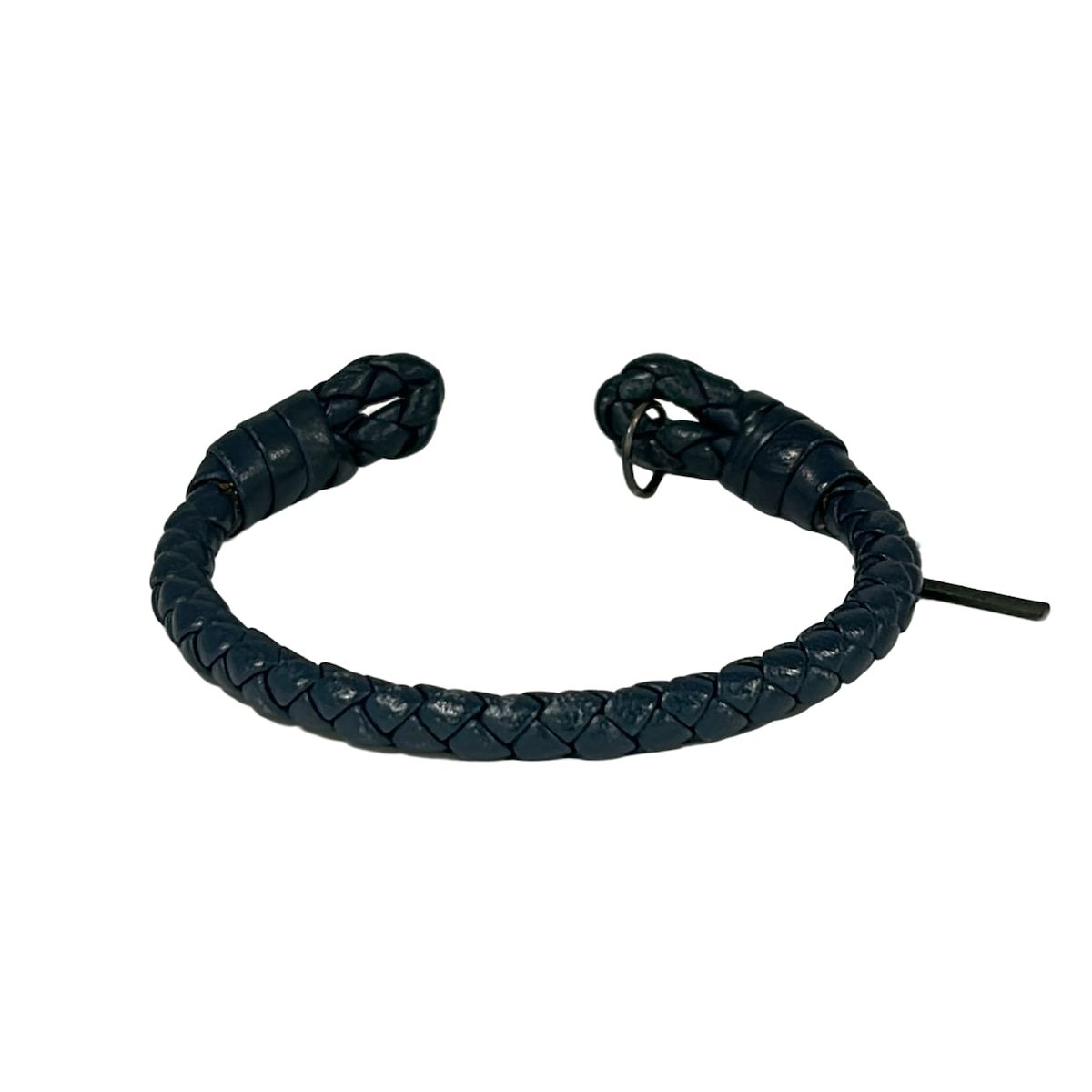 Bottega Veneta Bangle Leather Dark Navy Bracelet