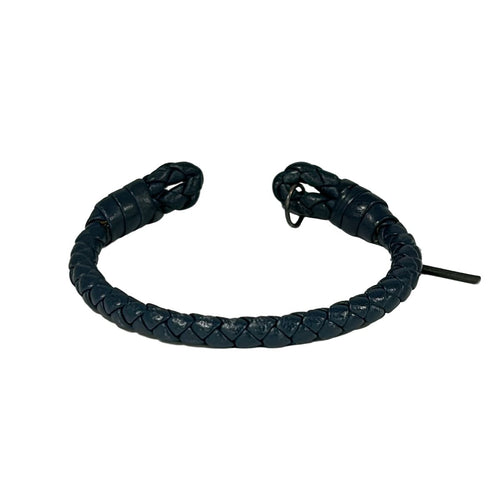 Bottega Veneta Bangle Leather Dark Navy Bracelet