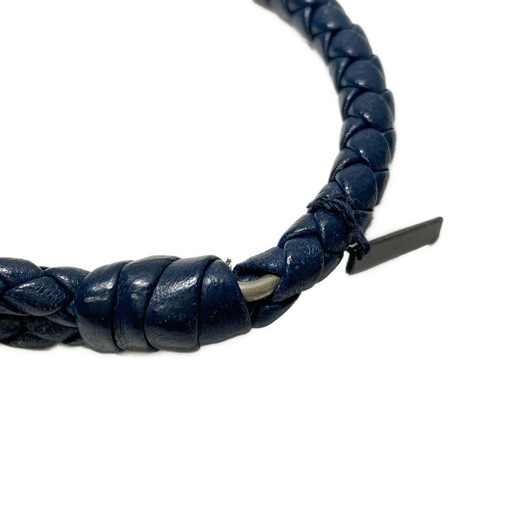 Bottega Veneta Bangle Leather Dark Navy Bracelet — view 7