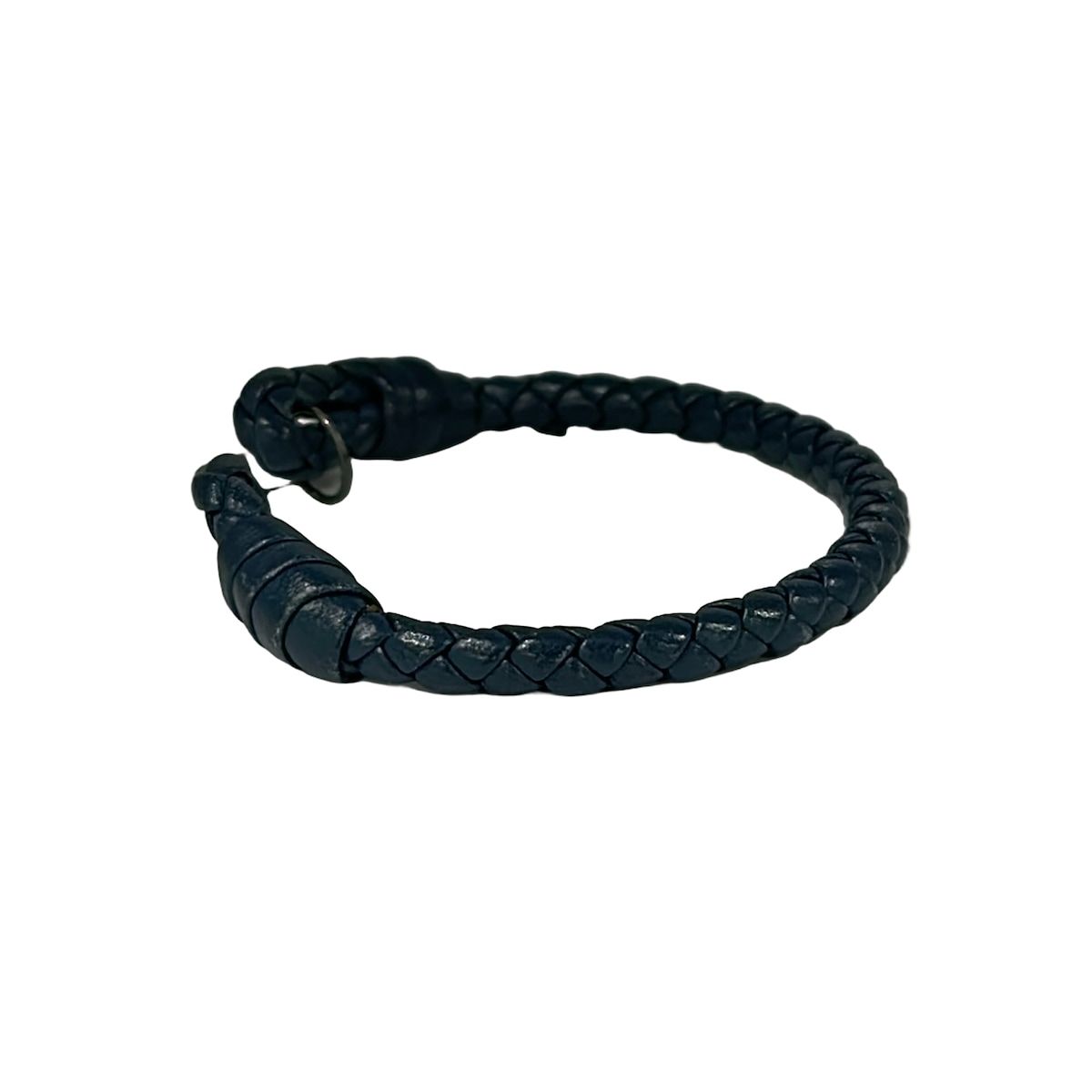 Bottega Veneta Bangle Leather Dark Navy Bracelet — view 2