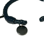 Bottega Veneta Bangle Leather Dark Navy Bracelet — view 4