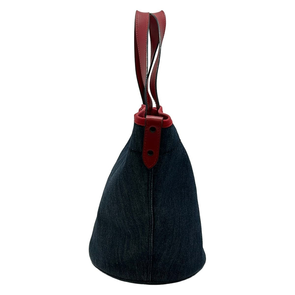 Prada Tote Navy Red Leather — view 4
