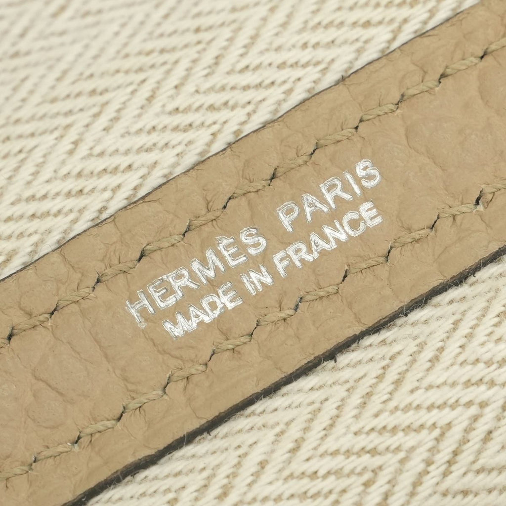 Hermes Garden Party PM 36 Tote Country Trench Beige Silver — view 8