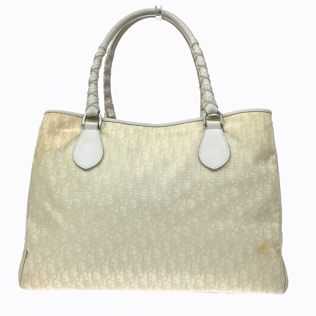 Dior Trotter Shoulder Handbag Beige Nylon Leather — view 3