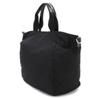 Prada 2-Way Tote Shoulder Bag Nylon Leather Nero Silver — view 3