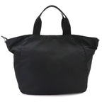Prada 2-Way Tote Shoulder Bag Nylon Leather Nero Silver — view 2