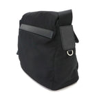 Prada Shoulder Bag Nylon Saffiano Leather Nero Silver Black — view 4