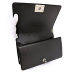 Chanel Boy Small Chain Shoulder Bag Lambskin Black Sequins — view 7