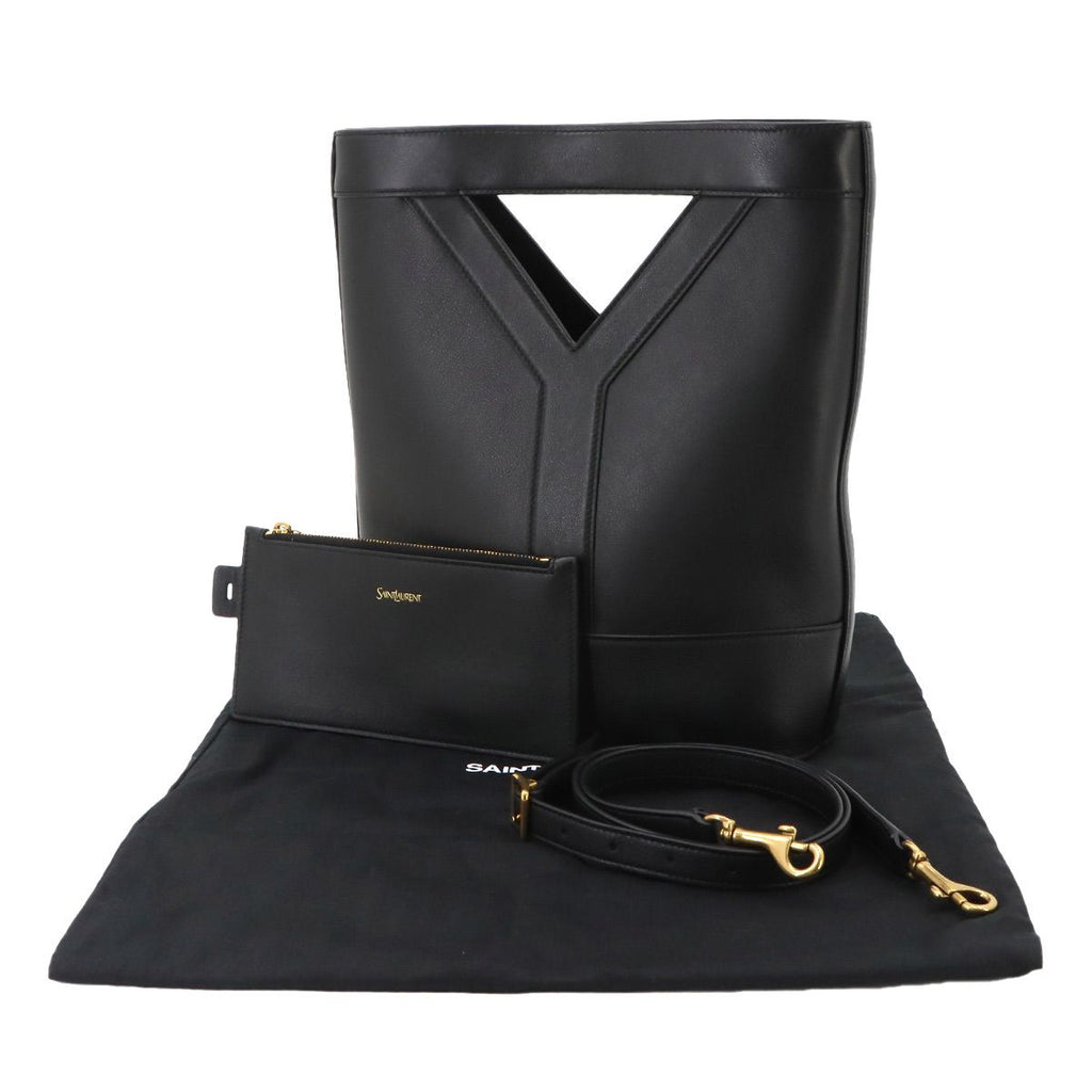 Saint Laurent Bucket Small 2-Way Bag Leather Black — view 2