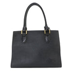 Prada Saffiano 2-Way Bag Leather Nero Black Gold Hand Bag — view 2