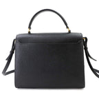 Saint Laurent Cassandra Top Handle Medium 2-Way Bag Leather Black — view 3