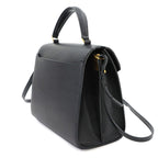 Saint Laurent Cassandra Top Handle Medium 2-Way Bag Leather Black — view 4