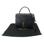 Saint Laurent Cassandra Top Handle Medium 2-Way Bag Leather Black — view 2