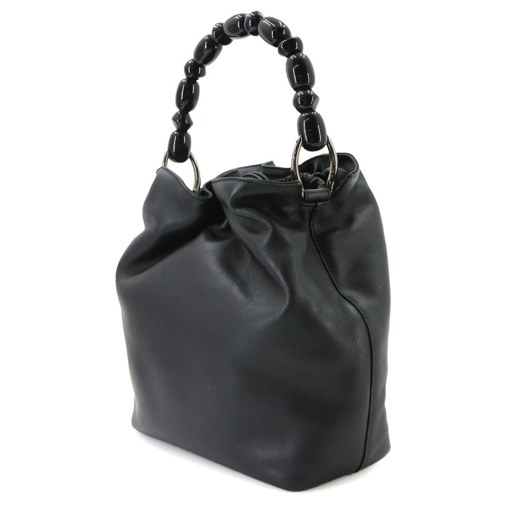 Dior Malice Pearl Hand Bag Leather Black Silver Maris Bag — view 3