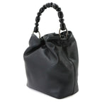 Dior Malice Pearl Hand Bag Leather Black Silver Maris Bag — view 3