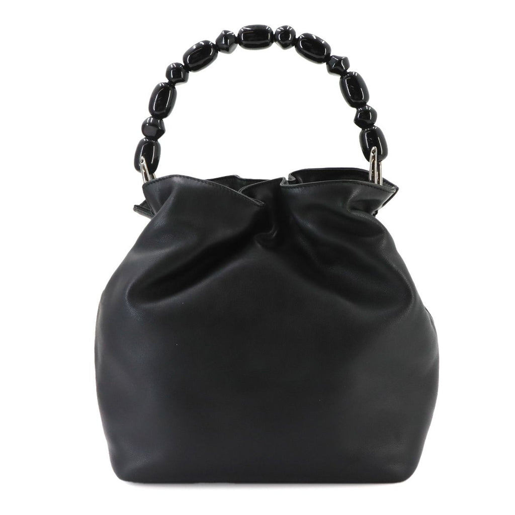 Dior Malice Pearl Hand Bag Leather Black Silver Maris Bag — view 2