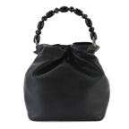 Dior Malice Pearl Hand Bag Leather Black Silver Maris Bag — view 2
