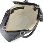 Gucci Soho Interlocking G 2-Way Tote Shoulder Bag Leather Black Gold — view 7