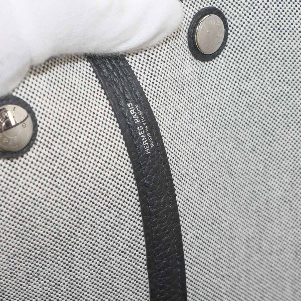 Hermes Garden Party PM Promenade du Matin Tote Toile H Negonda Black — view 8