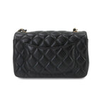 Chanel Mini Quilted 20 Chain Shoulder Bag Lambskin Black — view 3