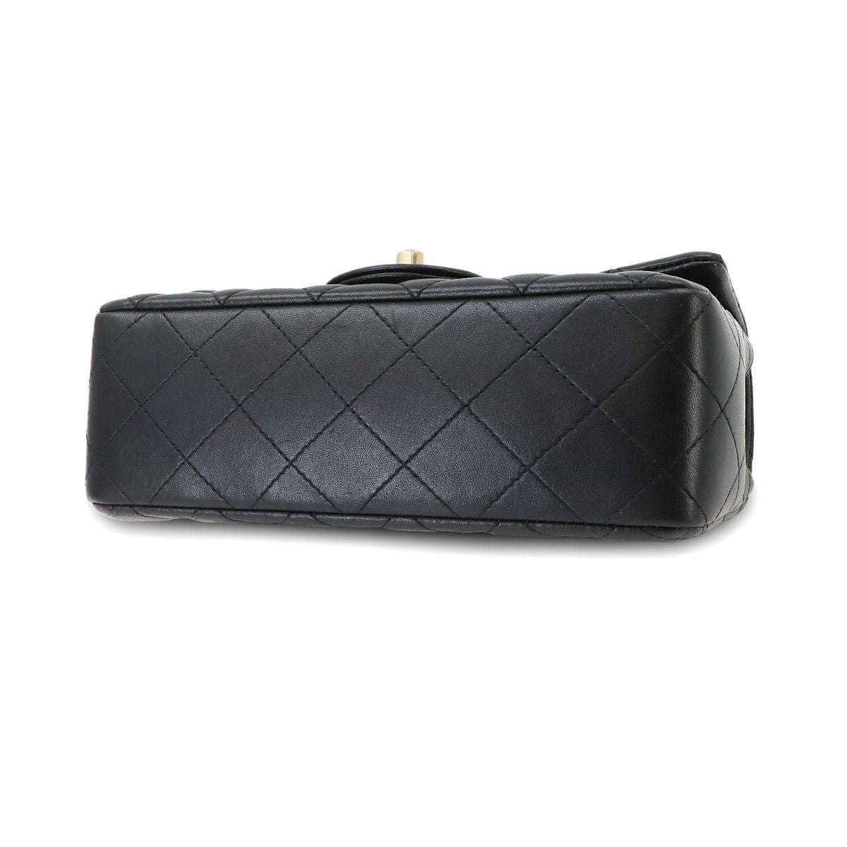 Chanel Mini Quilted 20 Chain Shoulder Bag Lambskin Black — view 5