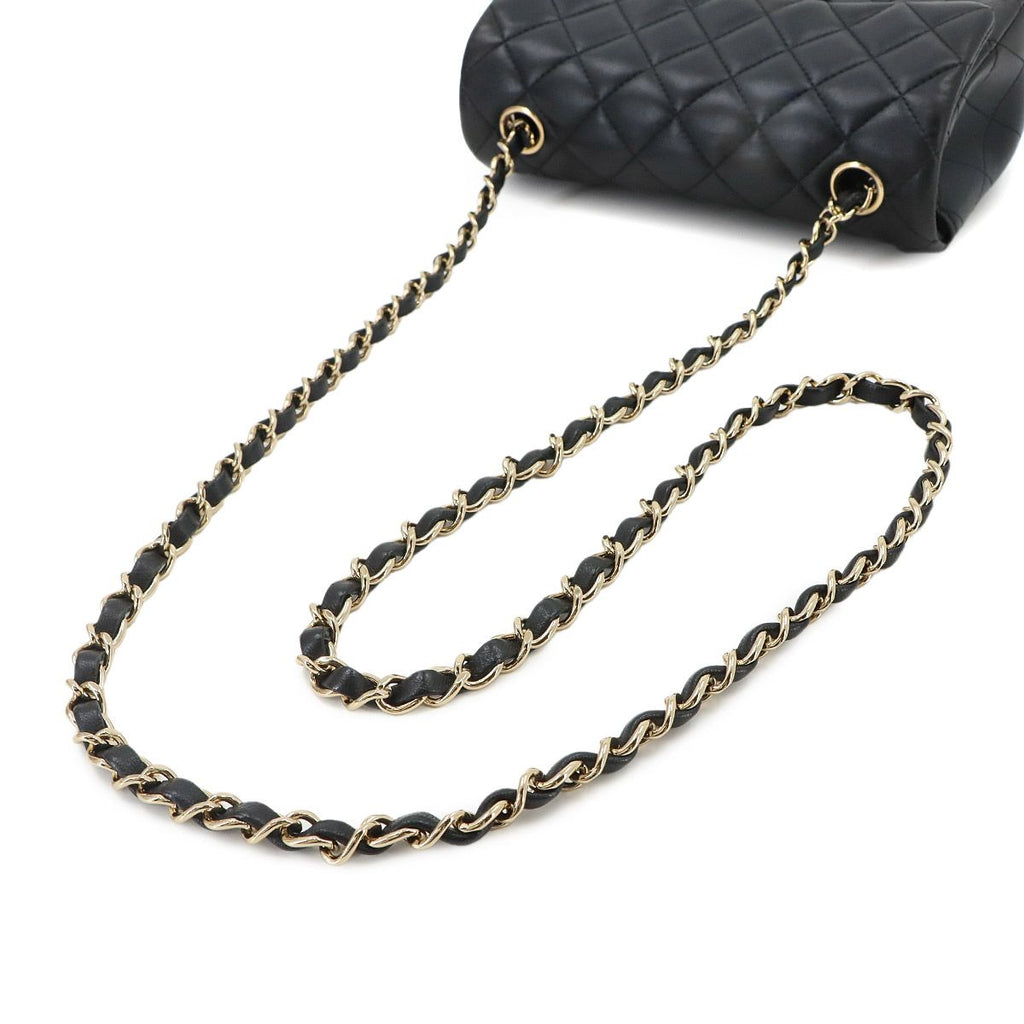 Chanel Mini Quilted 20 Chain Shoulder Bag Lambskin Black — view 6