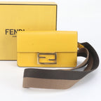 Fendi Flat Baguette Mini Leather 2-Way Shoulder Bag