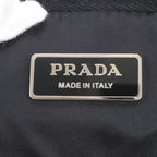 Prada White Tag Tessuto Nylon Triangle Logo Leather Business Tote — view 8