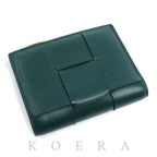 Bottega Veneta Cassette Small Bifold Wallet Emerald Green